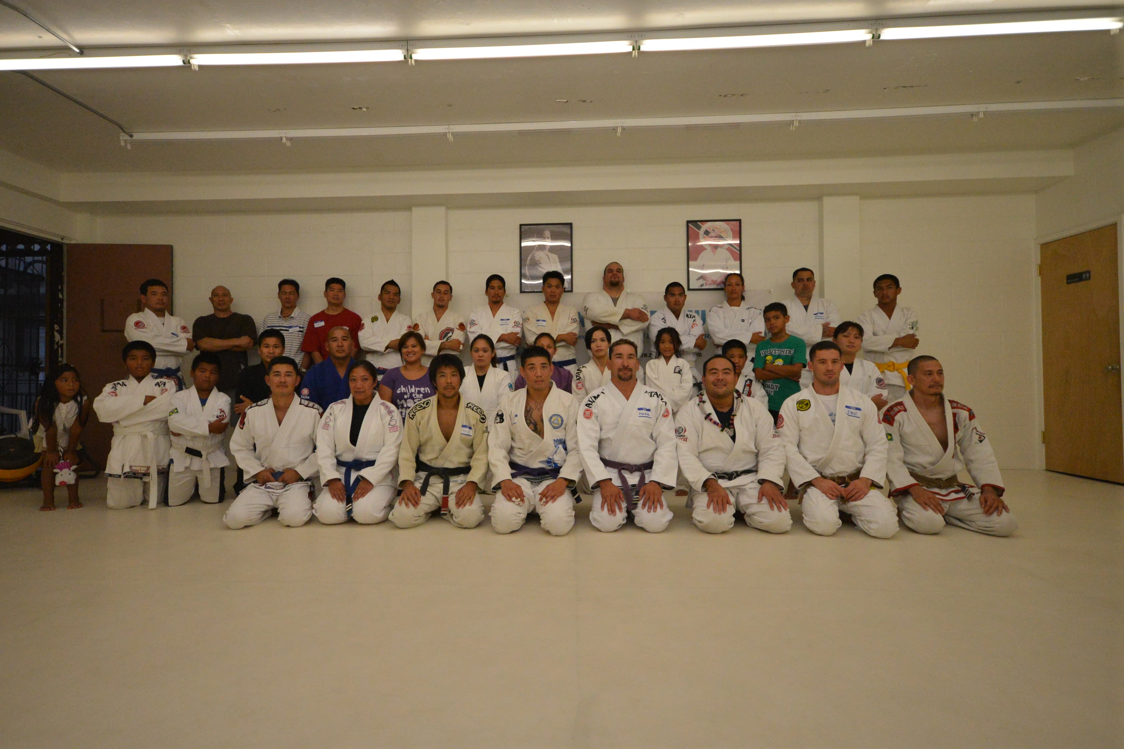The Sunday class gathered together after training